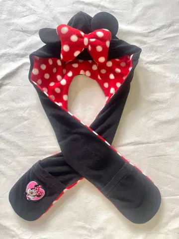 미니 마우스 플리스 머플러 캡