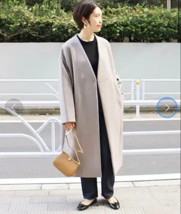 IENA MANTECO 노카라 코트 베이지 이에나 38