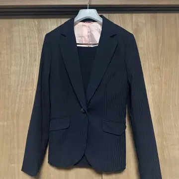 네이비 스트라이프 비즈니스 정장 상하의 세트