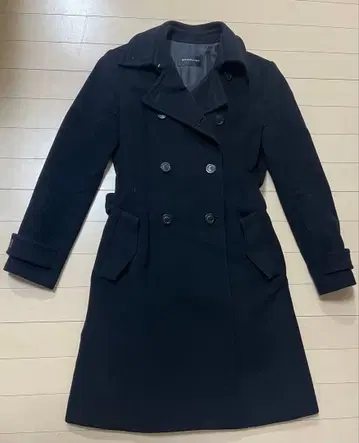 INTER PLANET 캐시미어 혼방 롱 코트 블랙 M 사이즈