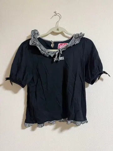 PINK HOUSE misako x erinko 프릴 카라 티셔츠