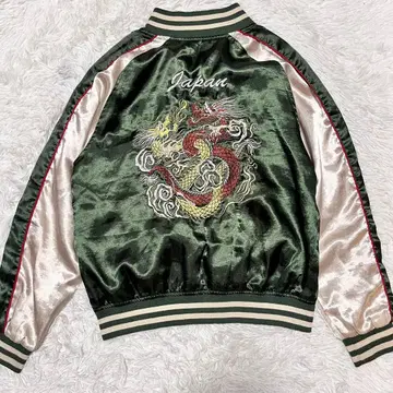 일심여경 일본풍 패턴 스카잔 용 용 충전솜 없는 새틴 스카잔 자수 점퍼