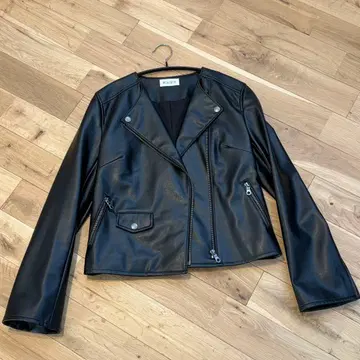 PLST 플라스테 에코 가죽 라이더 자켓 블랙 M 사이즈