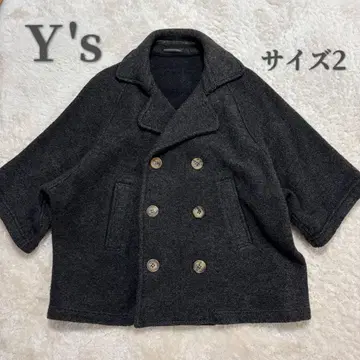 Y's 울 더블 브레스트 피 코트 사이즈 2