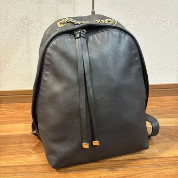 FURLA 프릴 백팩 골드 체인 가죽 백팩 스파이 천연 가죽