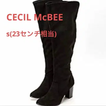 [ 새상품급 ] CECIL McBEE 스웨이드 니하이 부츠 S 사이즈