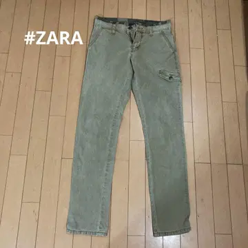 남성용 ZARA 카키 워크 팬츠 30