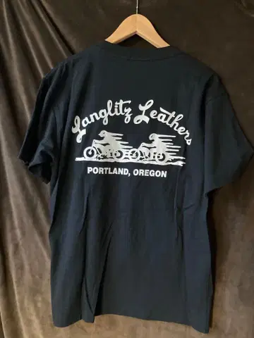 랑그리츠 가죽 반팔 T셔츠 L 사이즈