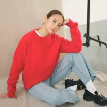 SeaRoomlynn COELIE 크루넥 니트 레드