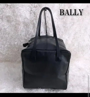 발리 BALLY 가죽 천연 가죽 보스턴 백 스퀘어 블랙 블랙