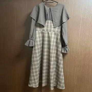 [ ciaopanic ] 체크 무늬 프릴 소매 원피스