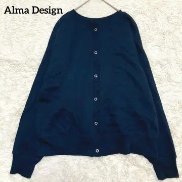 알마 디자인 속기모 스냅 가디건 네이비 L 성숙 캐주얼 네이비