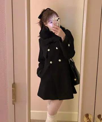 OLIVE des OLIVE 멀티 way 리본 미들 코트