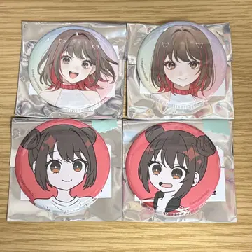 네거티브 해피 캔뱃지 유우히 4종 세트 (네거티브 ver 포함)