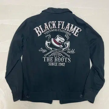[레어] BLACK FLAME 블랙프레임 워크 자켓 M 자수 블랙