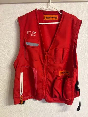 헤론 프레스톤 빨간색 포켓 부착 구명 조끼