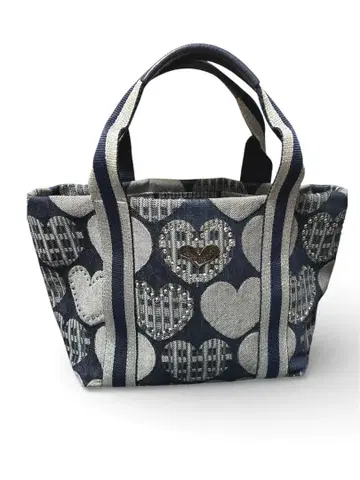 싱크비 모니카 토트백 핸드백 데님 네이비 하트