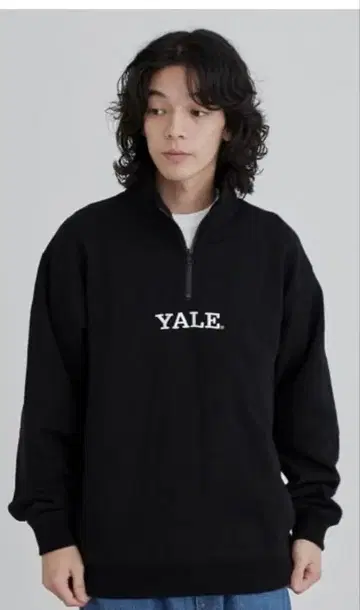 YALE 별주 하프 지퍼 맨투맨 코엔 L 사이즈