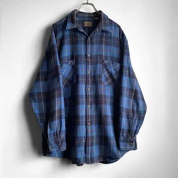 90s00s ST. JHON'S BAY 코튼 헤비 플란넬 셔츠 좋은 배색