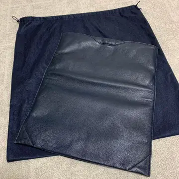 MANIUNO 마니우노 2way 토트백 클러치백 가죽 네이비