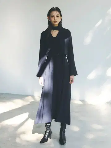 anuans 더블 새틴 클래시컬 원피스