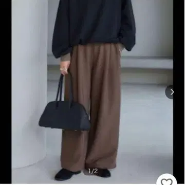 mysa closet 브라운 와이드 팬츠