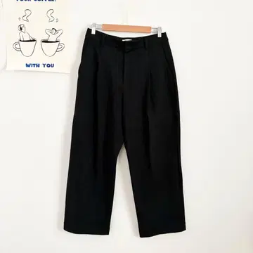 유니클로 콩뜨와 데 꼬또니에 브러쉬드 저지 턱 와이드 팬츠