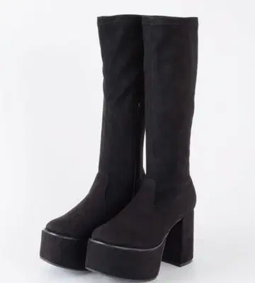 evelyn 오리지널 통굽 부츠 롱 부츠 스웨이드