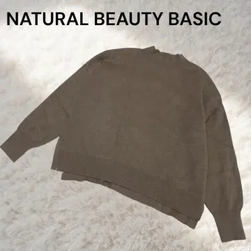 NATURAL BEAUTY BASIC 베이지 계열 긴팔 니트 심플 출퇴근