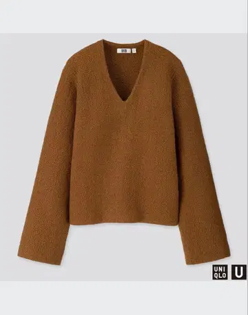 미사용 새상품 택 포함 울 100% UNIQLO 스웨터 브라운 S