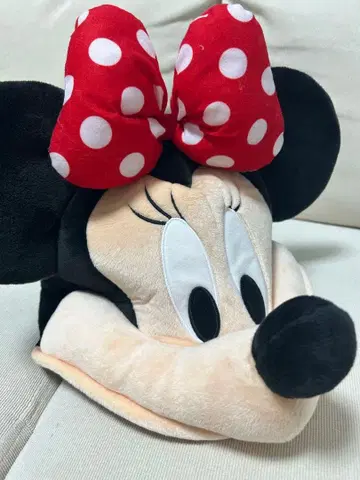 미니 마우스 귀도리 모자 봉제 인형