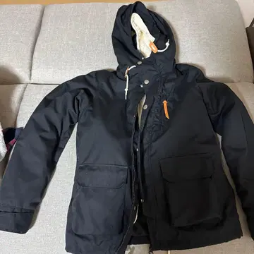 플리스 안감 블랙 마운틴 후드티