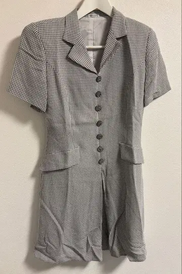 [ 쇼와 레트로 ] TEN&TEN 깅엄 체크 원피스 빈티지 구제 의류