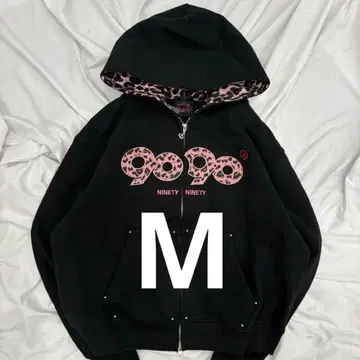 9090 블랙 집업 후드티 size M