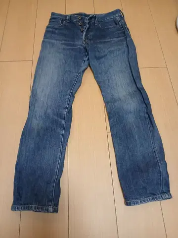 슬림핏 다크 블루 데님