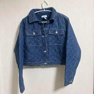 FOREVER 21 퀼팅 데님 자켓 숏 기장 [ XS ]