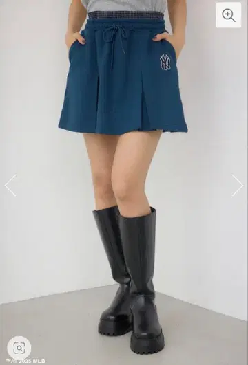 AZUL BY MOUSSY 더블 허리 플리츠 미니 스커트