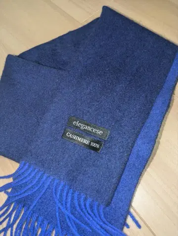 elegancese 캐시미어 100 머플러 네이비