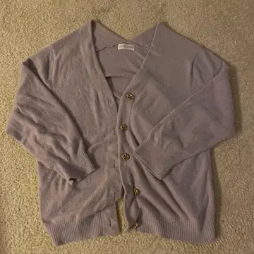 SNIDEL HOME 연보라 라일락 긴팔 가디건