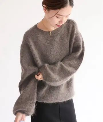 모헤어 [ IENA ] 믹스 볼륨 슬리브 풀오버