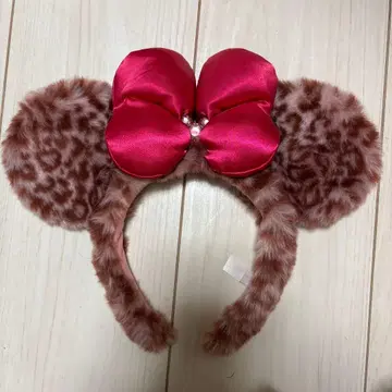 디즈니 레오파드 무늬 머리띠 핑크