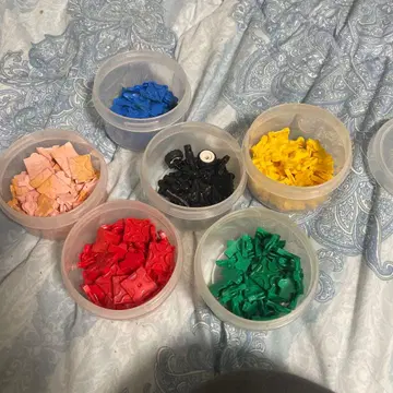 컬러풀 플라스틱 블록 8개 세트 초등학생 인기