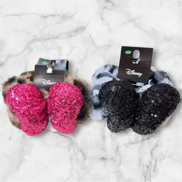 미니 마우스 아베일 레오파드 무늬 스크런치 시마무라