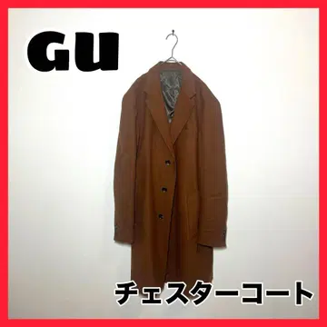 GU 브라운 체스터 코트