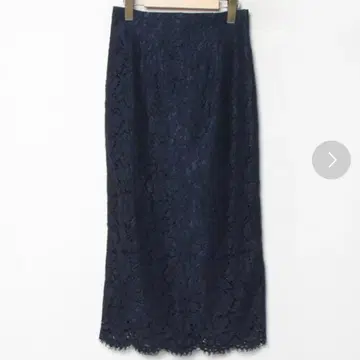 알페이지 레이스 스커트 네이비