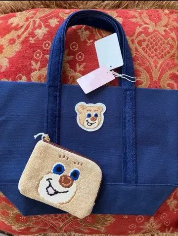 러브러리 바이 페이 올드 테디 와펜 토트 L 지퍼 파우치 새상품