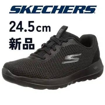 [새상품] 스케쳐스 스니커즈 여성용 24.5cm 블랙 밴딩 끈 경량