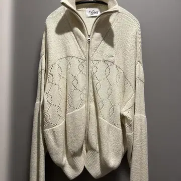 Keboz 아이보리 집업 스웨터