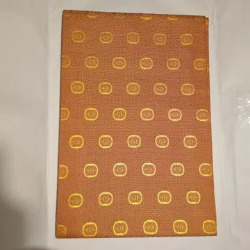 타츠무라 미술 직물 후쿠로 오비 오렌지 골드 컬러 무늬