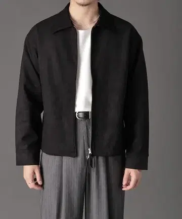 [ LURAKU ] Synthetic Suede Zip Jacket